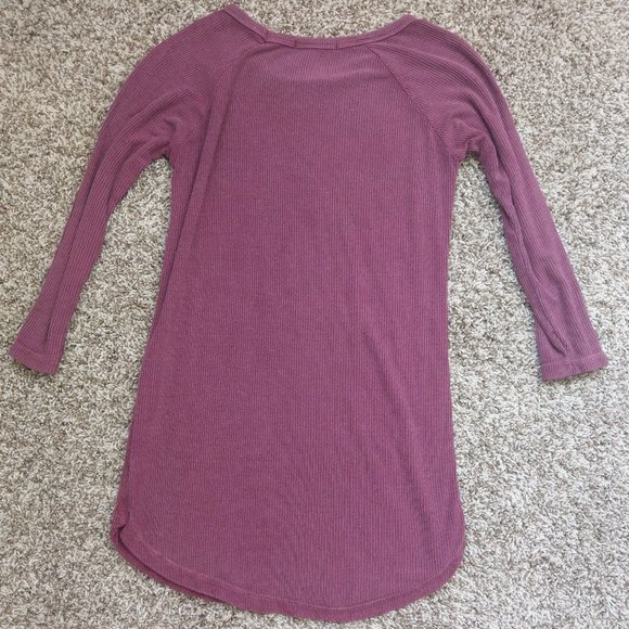 Super Soft Ribbed Purple Long Sleeve - AE XS - Picture 3 of 3